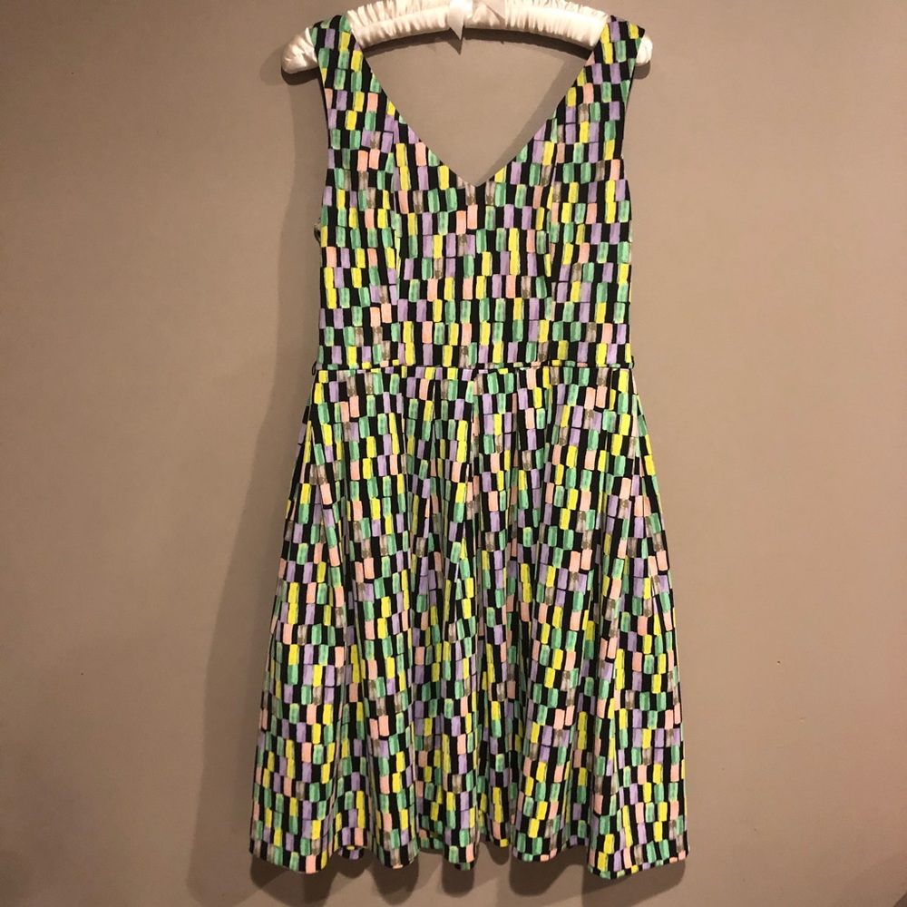 🎀 Calvin Klein printed A-line dress sz 6